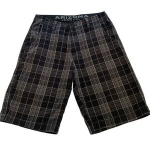 Arizona Jean Company Black Checkered Men's Shorts